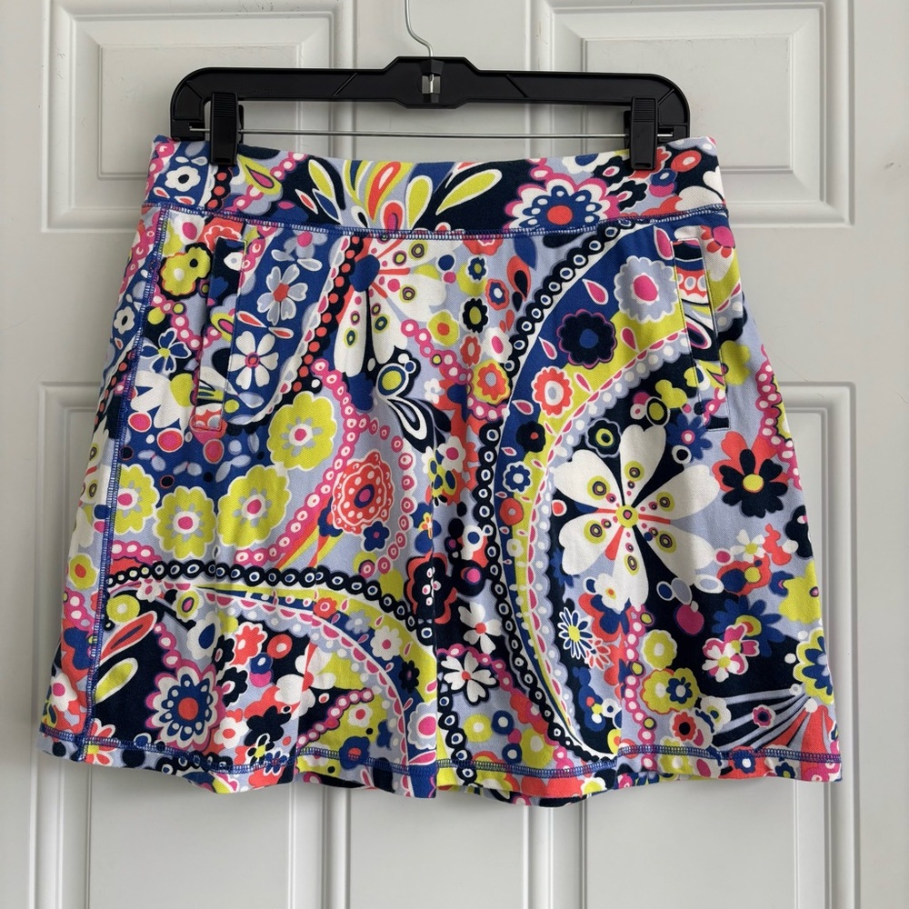 Talbots UPF Navy Floral Paisley Print Skort, Size Medium - Picture 6 of 14